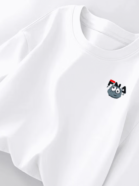 Fila斐家官方旗舰店纯棉短袖T恤女士2025年夏季新款宽松半袖 斐乐斐乐-斐乐白色(怪兽) XL _140-155斤